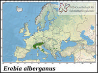 Verbreitung Erebia alberganus