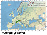 Verbreitung Plebeius glandon